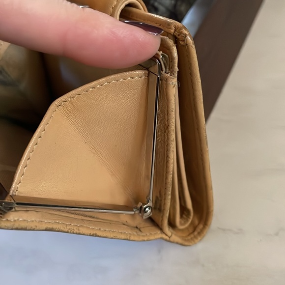 Chanel Quilted Black Tan Vintage Wallet As Is CC Authentic - Picture 8 of 17